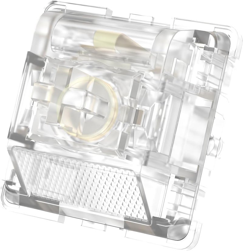 DUROCK Ice King Tactile Switches, 68g Progressive Spring Transparent Clear RGB Switch, 5 Pins Lubed T1 Tactile Mechanical Keyboard Switches (110pcs) - Image 3
